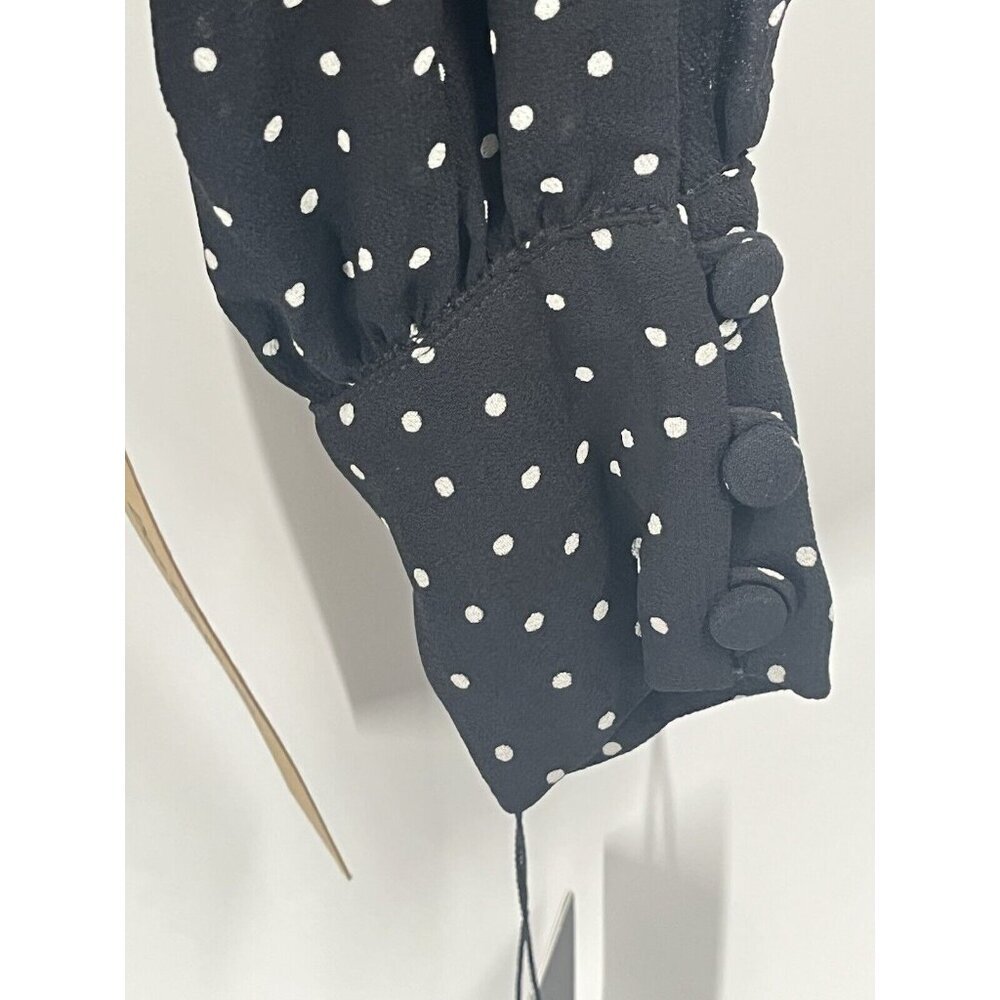 Reformation Black and White Polka Dot Blouse - Picture 5 of 7